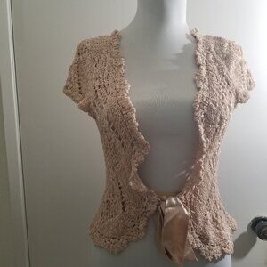 Bebe Brand Top with front bow in pink Size S
